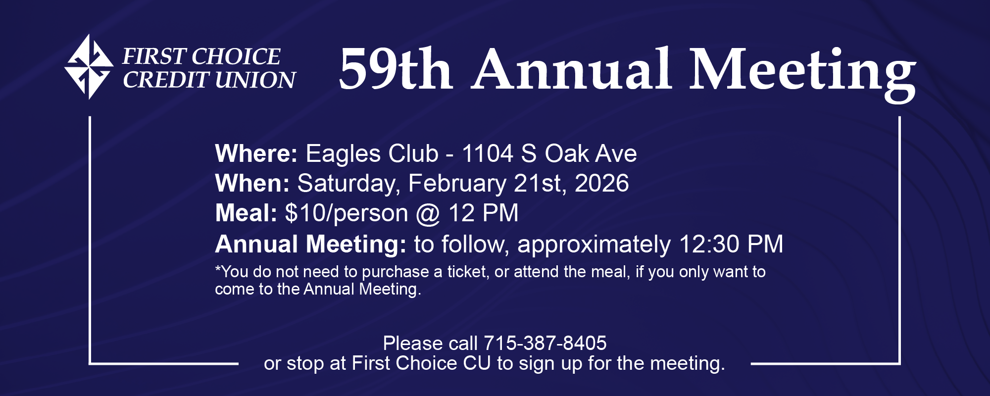 2026-02-Annual-Meeting-WebBanner First Choice Credit Union | 59th Annual Meeting Feb 21