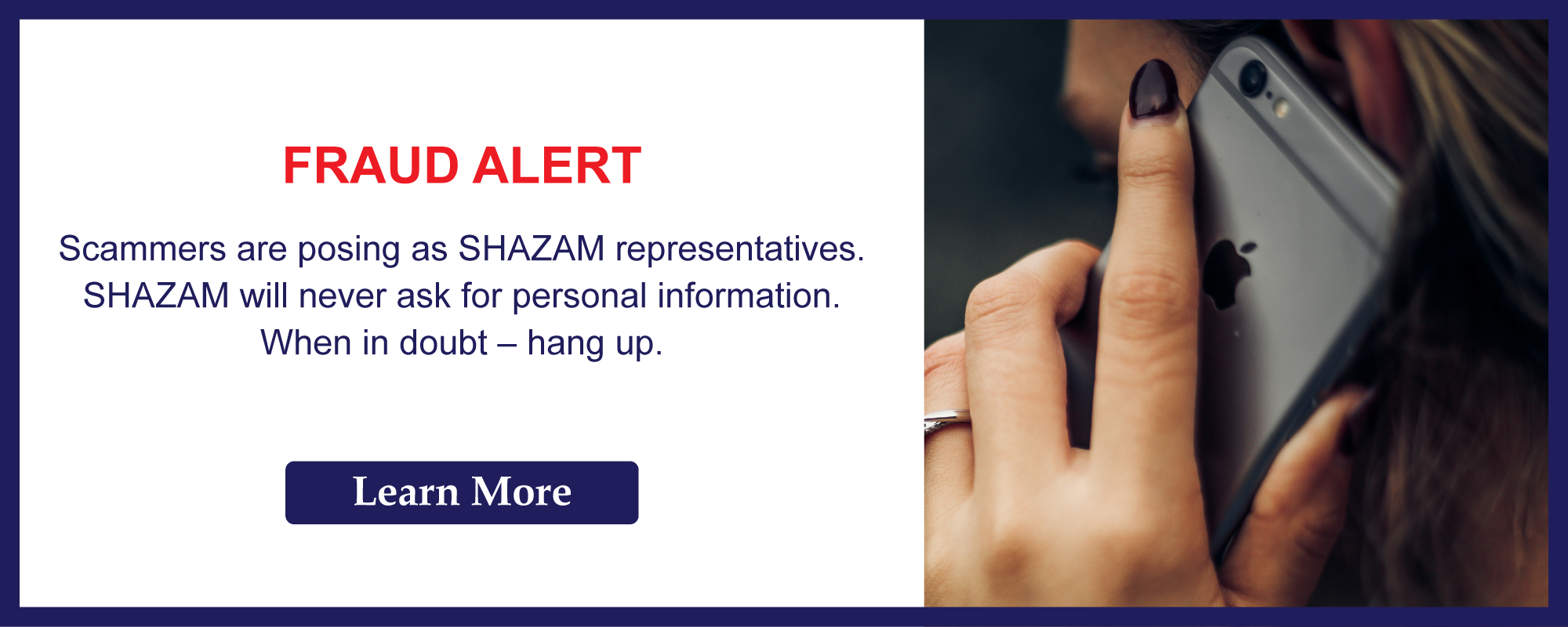 SHAZAM phone scam - find out more